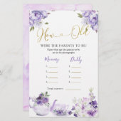 Lila Blumendusche Tea Wie alt Eltern (Vorne/Hinten)