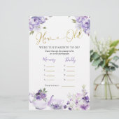 Lila Blumendusche Tea Wie alt Eltern (Stehend Vorderseite)