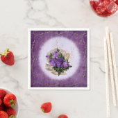 Lila Blumene Papier Servietten (Beispiel)