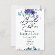 Lila Blumeneinladung