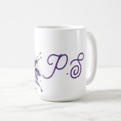 Lila Blumenexplosion Kaffeetasse (VorderseiteRechts)