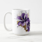 Lila Blumenexplosion Kaffeetasse (Links)