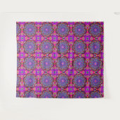 Lila Blumenfantasie | Boho Beauty Wandteppich (Vorderseite (Horizontal))