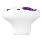Lila Blumenfarbe Keramikknauf (Seitenansicht)