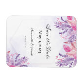 Lila Blumenfarbe Magnet (Horizontal)