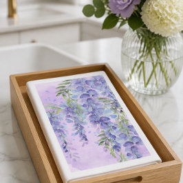 Lila Blumenfarbe Serviette