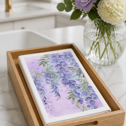 Lila Blumenfarbe Serviette