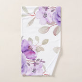 Lila Blumenfarbe Weiß Badhandtuch Set (Handtuch)