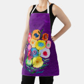 Lila blumenfarbene Blume Schürze (InSitu)