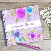 Lila, blumenfarbenes, rustikales Holz Notizblock