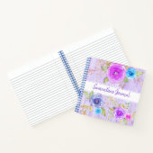 Lila, blumenfarbenes, rustikales Holz Notizblock (Innenseite)