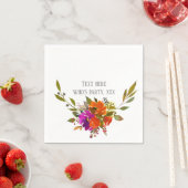 lila Blumenfeder-Blume Serviette (Beispiel)