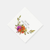 lila Blumenfeder-Blume Serviette (Ecke)