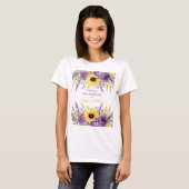 Lila Blumenfeier 60. Geburtstagsfeier T-Shirt (Vorne ganz)