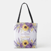 Lila Blumenfeier 60. Geburtstagsfeier Tasche (Rückseite)