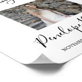 Lila Blumenfeier, Foto-Zeichen Poster (Ecke)