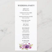 Lila Blumenfeier Programm (Rückseite)