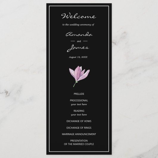 Lila Blumenfeier Programm (Vorderseite)