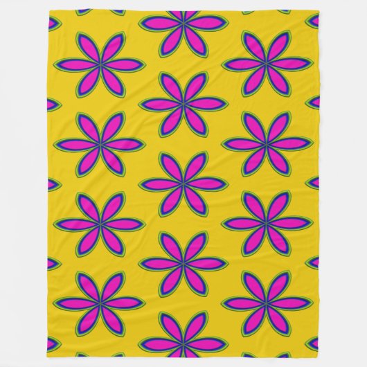 Lila Blumenfleck Fleecedecke (Vorderseite)