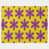 Lila Blumenfleck Fleecedecke (Vorderseite (Horizontal))