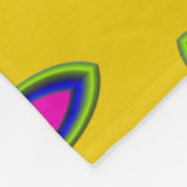 Lila Blumenfleck Fleecedecke (Ecke)