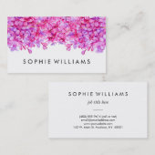 Lila Blumenfliedern beruflich Visitenkarte (Vorne/Hinten)