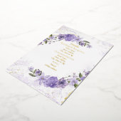 Lila Blumenfolienkarte Folieneinladung (Gedreht)