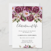 Lila Blumenfraufeier lädt ein Einladung (Vorderseite)