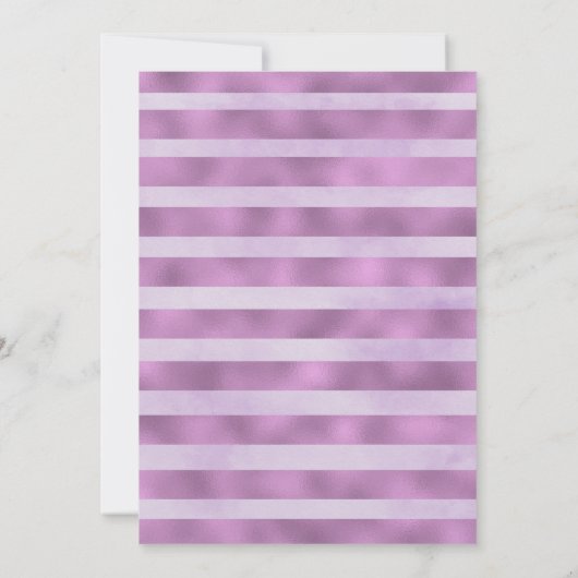 Lila Blumenfrühling Taufe Einladung (Rückseite)