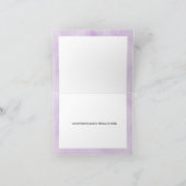 Lila Blumenfrühlingsschirm Dankeschön-Karte Einladung (Innenseite)