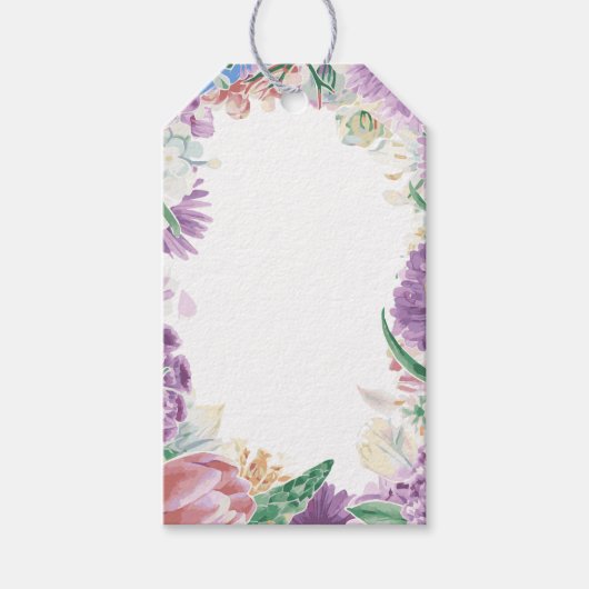 Lila Blumenfrühlingsschmuck oder Geschenkkarten fü Geschenkanhänger (Vorderseite)