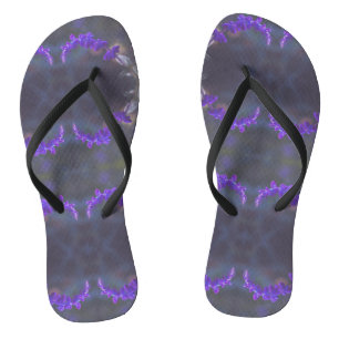 Lila Blumengarten Badesandalen