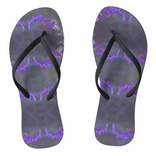 Lila Blumengarten Badesandalen (Fußbett)