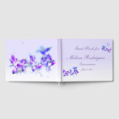 Lila Blumengarten Blume Quinceanera Gästebuch