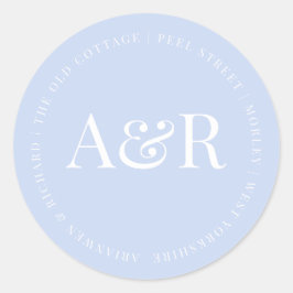 Lila Blumengarten Einladung zur Hochzeit, Runder Aufkleber