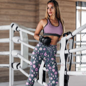 Lila Blumengarten Gemustert | LEGGINGS