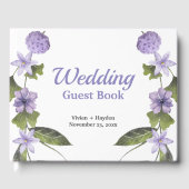 Lila Blumengarten HochzeitsGästebuch Gästebuch (Vorderseite)