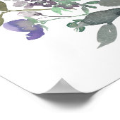 Lila Blumengarten Hochzeitssattel Poster (Ecke)