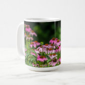 Lila Blumengarten Kaffeetasse (Vorderseite Links)