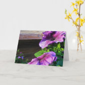 Lila Blumengarten Karte (Gelbe Blume)