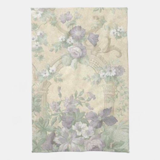 Lila Blumengarten Küchentuch (Vertikal)