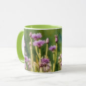 Lila Blumengarten Mais Blume Art Tasse Cup (Vorderseite Links)