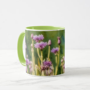 Lila Blumengarten Mais Blume Art Tasse Cup