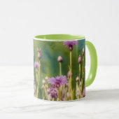 Lila Blumengarten Mais Blume Art Tasse Cup (VorderseiteRechts)