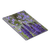 Lila Blumengarten-Notebook Notizblock (Rechte Seite)