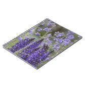 Lila Blumengarten-Notebook Notizblock (Linke Seite)