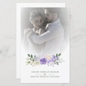 Lila Blumengarten Romantische Hochzeit des Fotos (Vorne/Hinten)