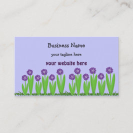 Lila Blumengarten Visitenkarte