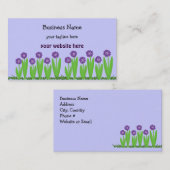 Lila Blumengarten Visitenkarte (Vorne/Hinten)