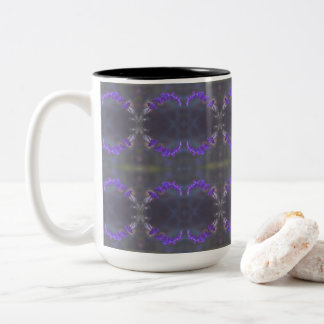 Lila Blumengarten Zweifarbige Tasse